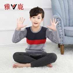 大童儿童保暖内衣套装男孩加绒加厚冬季青少年胖男童小孩秋衣秋裤