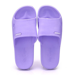 酷趣Coqui 情侣家居浴室  简约软底沙滩洗澡凉拖鞋女款 紫色37-38 CQ7571