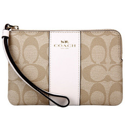 COACH 蔻驰 奢侈品 女士卡其白色PVC短款手拿包零钱包 F58035 IMDQC *3件