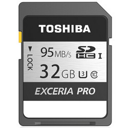 TOSHIBA 东芝 R95M/S-W75M/S SDXC Class10 UHS-I U3 极至超速存储卡  32G