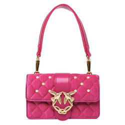 PINKO 品高 MINI LOVE系列 女士时尚菱格纹搭扣单肩包