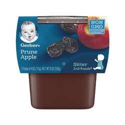Gerber 嘉宝 婴幼儿辅食苹果西梅泥2段6个月以上 113g*2盒/件