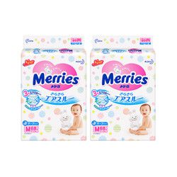 kao 花王 Merries 妙而舒 婴儿纸尿裤 M号 68片*2包