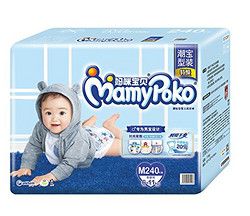 MamyPoko 妈咪宝贝 瞬吸干爽男婴用纸尿裤 M240片