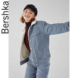 Bershka 06339564400 女士 抓毛绒内衬灯心绒工作外套