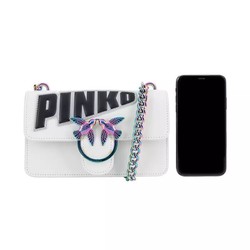 PINKO 品高 MINI LOVE系列 女士LOVE LOGO印花燕子单肩斜挎包 *2件