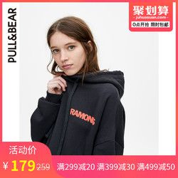 PULL&BEAR 05590382 女士春秋新款雷蒙斯乐队合作款套头卫衣女宽松
