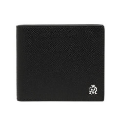 DUNHILL 登喜路  L2X230A 男士黑色牛皮压纹短款对折钱包钱夹