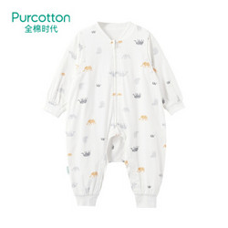 全棉时代（PurCotton）2018幼儿针织分腿睡袋春夏宝宝纯棉防踢被 1件装 艺术大象 90x39cm