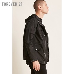 Forever 21 男士连帽长袖风衣外套