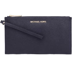 MICHAEL KORS 迈克·科尔斯  32S3GTVW3L MK女包 黑色皮质女士大号长款钱包手拿包
