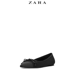 ZARA 女鞋 黑色包头芭蕾平底单鞋 16522301040