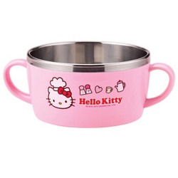 LOCK&LOCK 乐扣乐扣 HELLO KITTY 婴幼儿不锈钢双耳隔热碗 *3件