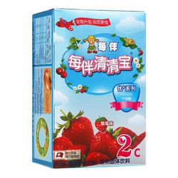 每伴清清宝优+草莓系列2植物固体饮料单盒装160g *8件