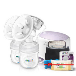 AVENT 新安怡 SCF334/02 宽口径自然原生双边电动吸乳器 *3件