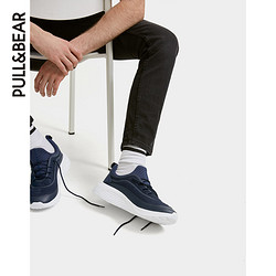 PULL&BEAR 13326012 鞋子男潮鞋新款XDYE印字蓝色厚底老爹鞋男