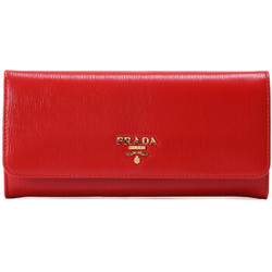 PRADA 普拉达 1MH132 2EZZ F0RGA 女士大红色牛皮长款钱包