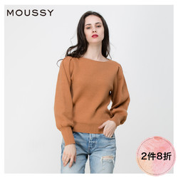 MOUSSY 一字领针织衫 010BSW70-1130 *2件