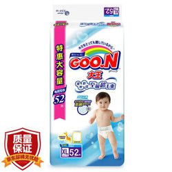 GOO.N 大王 维E系列 婴儿纸尿裤 XL号 52片 *4件