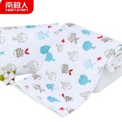 Nan ji ren 南极人 婴儿浴巾 110*110cm 小鱼 *7件 +凑单品