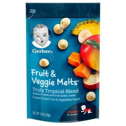 Gerber 嘉宝 热带水果味溶豆 三段 28g *9件