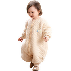象宝宝（elepbaby）婴儿睡袋 新生儿宝宝彩棉空气层 儿童分腿睡袋 M码 *2件