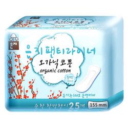Eun jee 恩芝 纯棉 卫生护垫 155mm 25片*2件 *2件