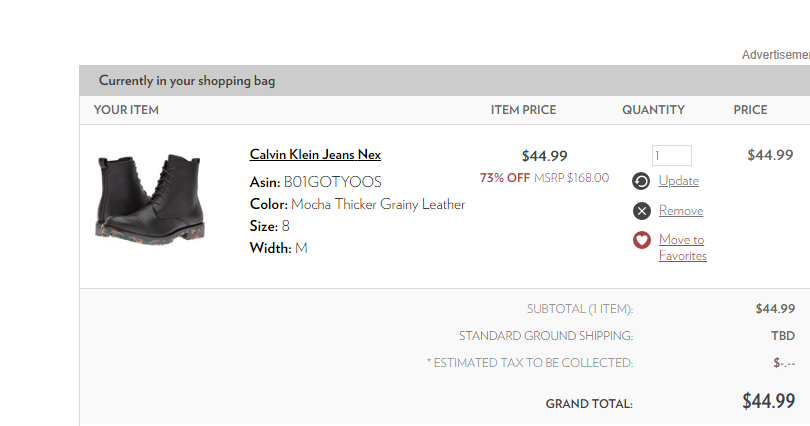 Calvin Klein Jeans Nex 男士短靴