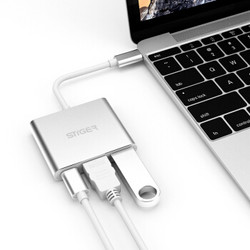 斯泰克（stiger）Type-C转HDMI+HUB高清转换器