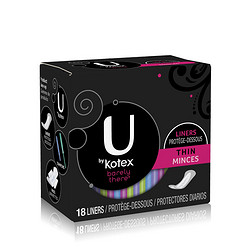 U by Kotex Barely There 无香型卫生护垫 100片
