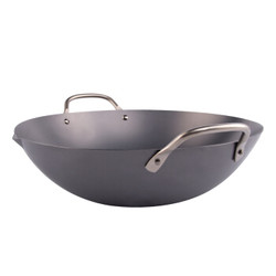 YOSHIKAWA 吉川 COOK-PAL 纯铁轻盈双耳炒锅 36cm