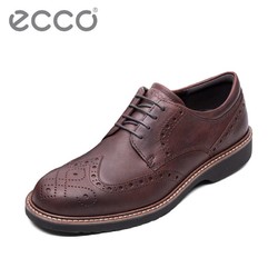 ECCO爱步商务正装皮鞋 青年现代拷花德比鞋 伊恩533114