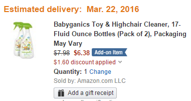 Babyganics Toy & Highchair Cleaner 宝宝玩具桌椅杀菌喷雾剂