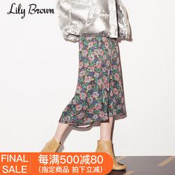 Lily Brown LWFS185012 甜美印花碎花喇叭高腰半身裙
