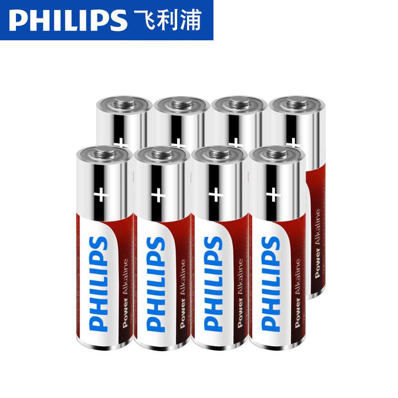 PHILIPS 飞利浦 5号碱性电池 8粒