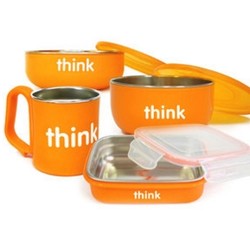 Thinkbaby 辛克宝贝 不锈钢双层隔热密封餐具4件套