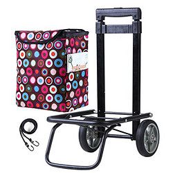 Naphele奈菲乐 便携式折叠行李车 购物车 承重50KG 【送弹力绑绳1条+色丁布防水购物袋1个】