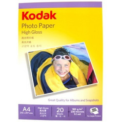 Kodak 柯达 A4 180g/平米 高光面照片纸 20张/包