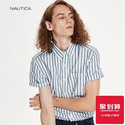 nautica/诺帝卡男装休闲衬衣男夏季休闲亚麻衬衫男NA003051
