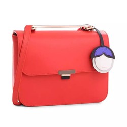 FURLA 芙拉ELISIR系列  女士牛皮革撞色珐琅金属插扣单肩斜挎包  小号 *2件