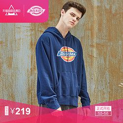 DickiesLogo印花卫衣 秋冬新品全棉毛圈布连帽卫衣男 183M30WD49