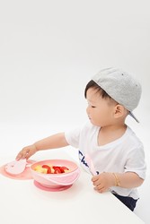 淘宝心选 儿童吸盘碗 带叉子勺子
