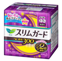 花王/KAO乐而雅（laurier）S系列 进口卫生巾 安心夜用30cm*15片 瞬吸超薄贴身透气 日本进口 *5件