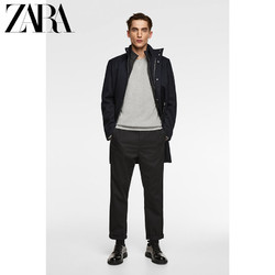 ZARA 新款 男装 拼接衬里厚外套 06518310401