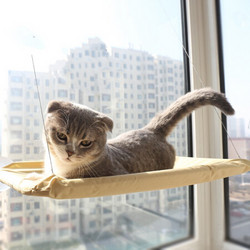 憨憨乐园 太阳猫吊床夏天吸盘式挂窝挂床猫窝猫咪吊床秋千55*35CM 猫垫可拆洗 *4件