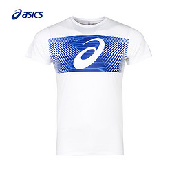 ASICS亚瑟士男式LOGO印花短袖T恤跑步运动上衣2031A604-100
