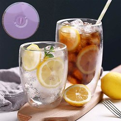 AlfunBel 艾芳贝儿 高硼硅玻璃杯 2支装 450ML 350ML