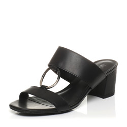 JoyPeace真美诗夏季专柜同款时尚耳环扣粗跟女凉鞋ZT111BL7