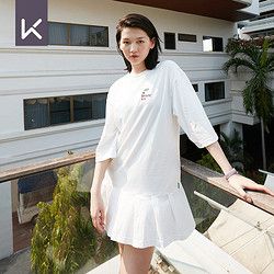 Keep 女子落肩宽松百褶裙