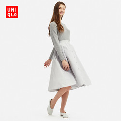 UNIQLO 优衣库 前排扣大摆裙 417764